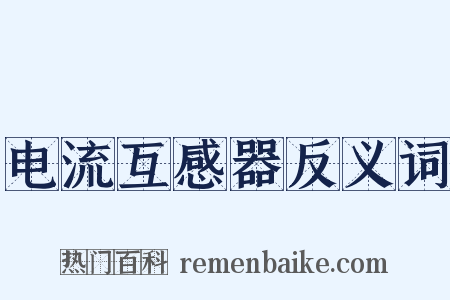 电流互感器反义词是什么意思的图片
